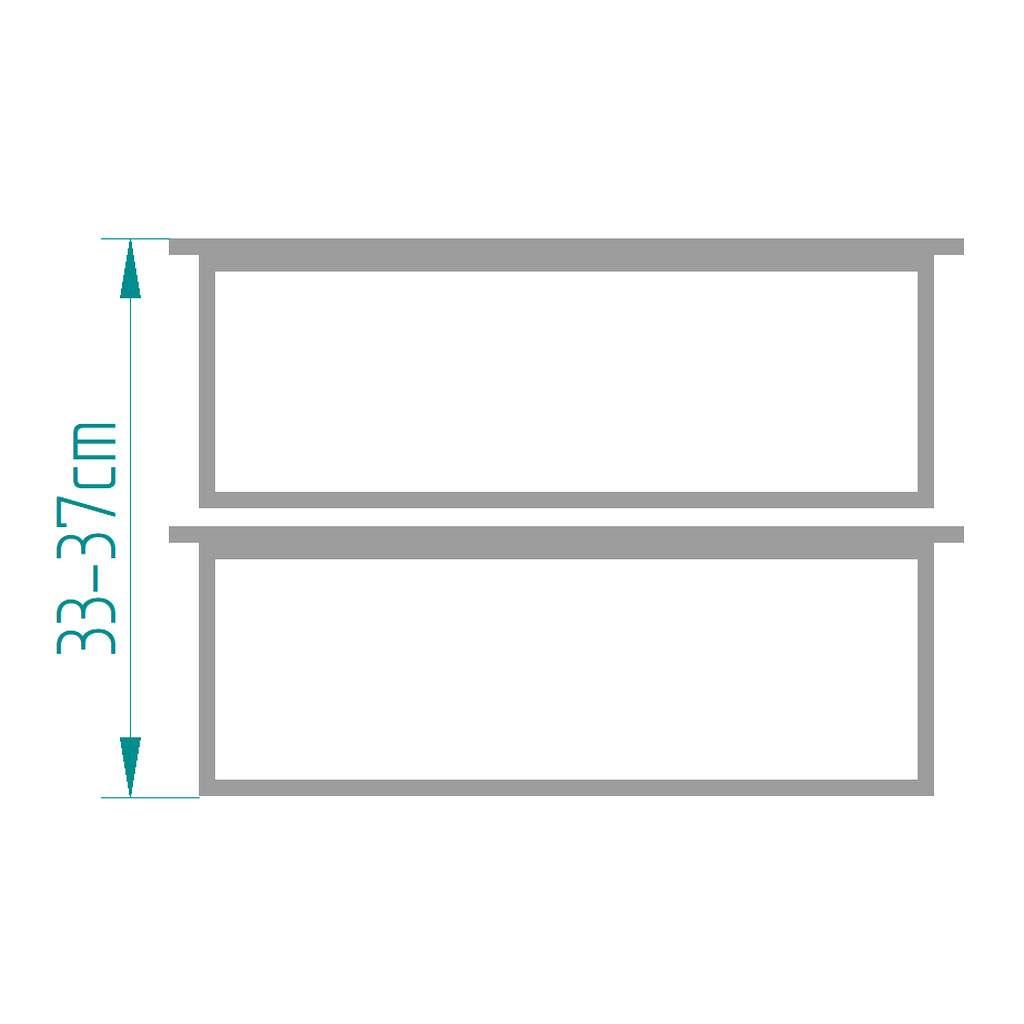 For big and double frame sizes (33-37 cm) A-type